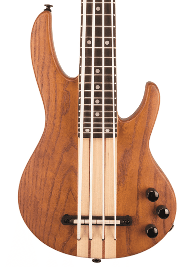 Mahalo Solid Electric Bass Ukulele Brown