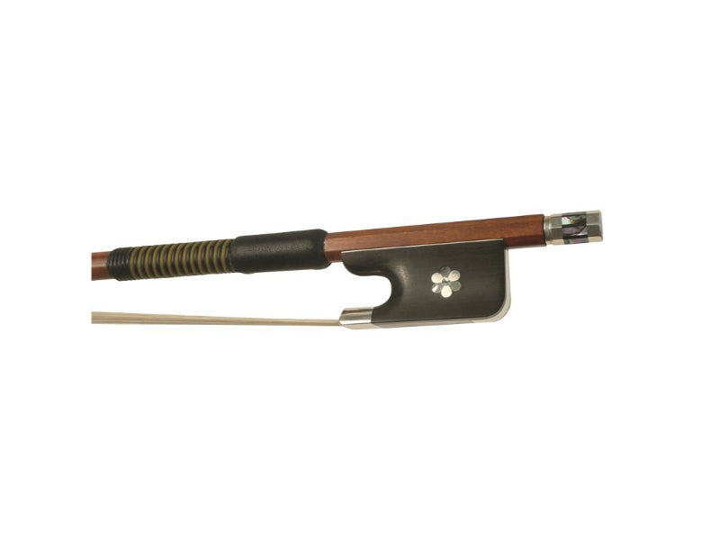Cello bow, pernambuco stick, pearl inlay