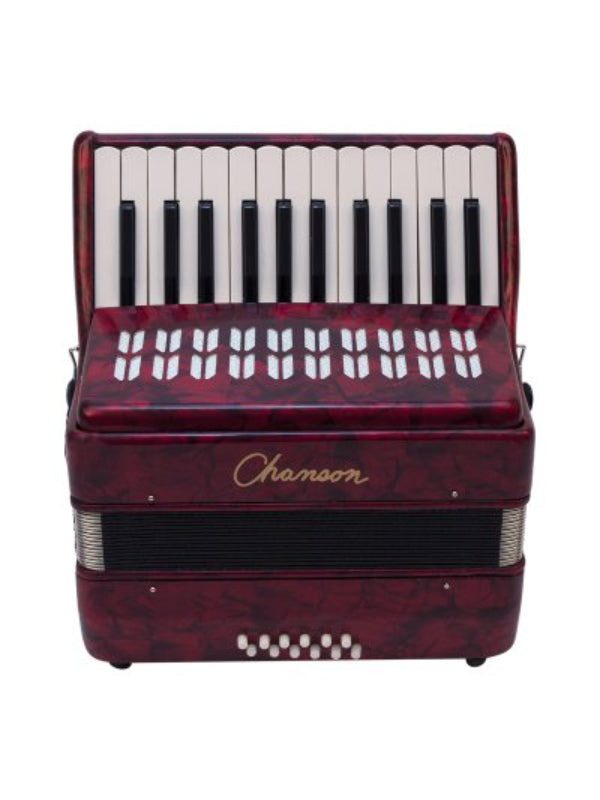 Chanson accordion 12 bass red (7156)