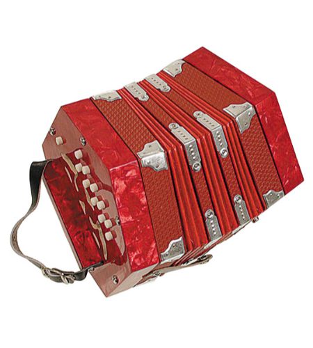 Concertina 40 reeds red pearl finish