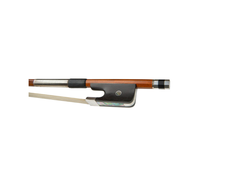Double bass bow, pernambuco, pearl inlay