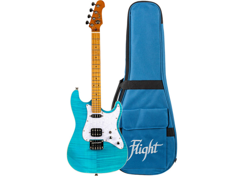 Flight Pathfinder Baritone - Trans Ocean Blue Ukulele