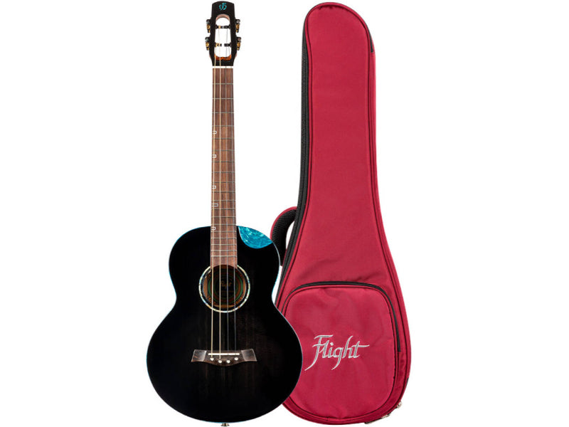 Flight Nighthawk Baritone Electro Ukulele - Black