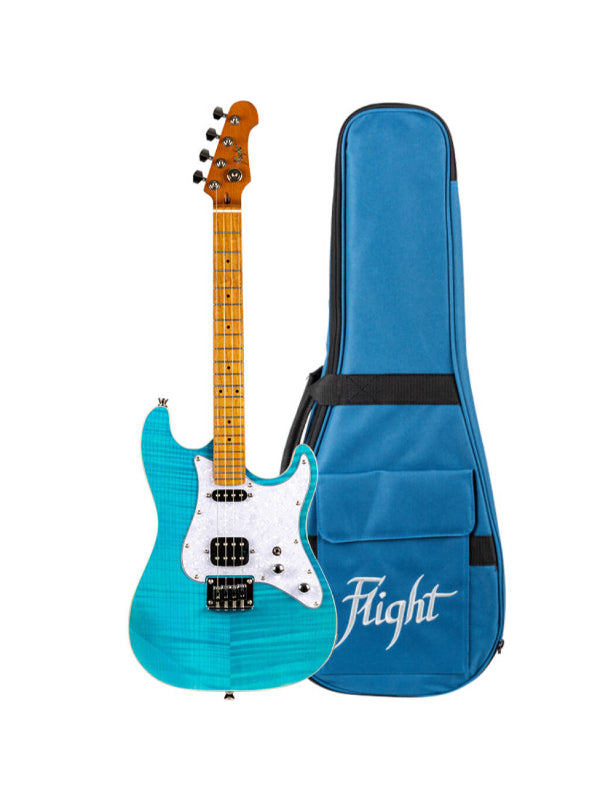 Flight Pathfinder Baritone - Trans Ocean Blue Ukulele