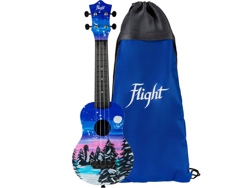 Flight Ultra Travel Soprano Ukulele - Snow