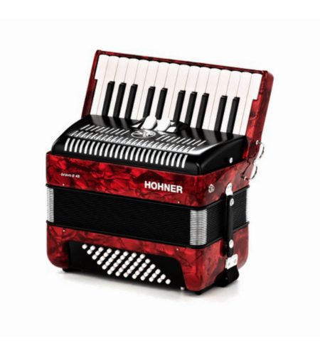 Hohner A1653 BRAVO LINE FACELIFT 11-48 Red C/W Gig Bag