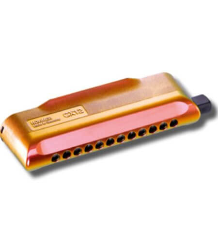 Hohner CX12 JAZZ C. Red/Gold Harmonica