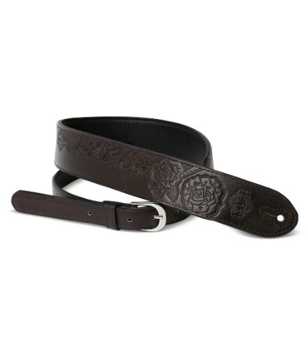 ISUZI MS02 Brown Leather guitar strap