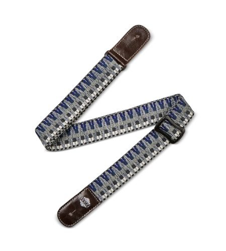ISUZI UKLL-50 Premium Black/Blue Pattern Ukulele Strap