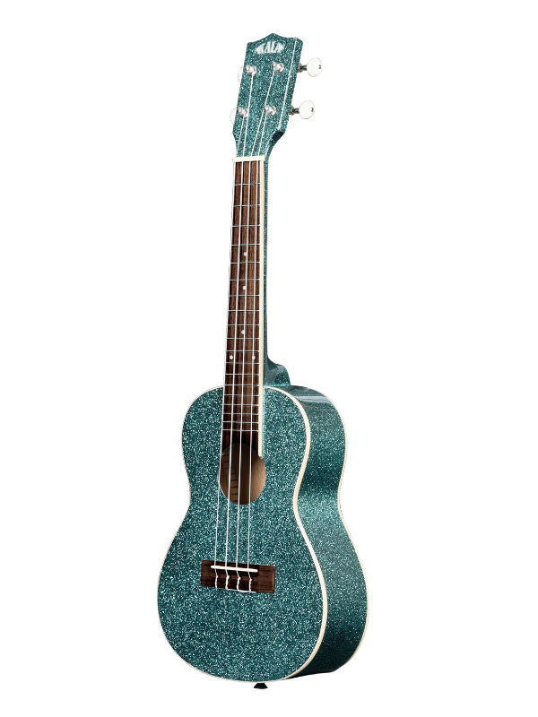 Kala KA-SPRK-AQUA Rhapsody in Blue Sparkle Concert Ukulele