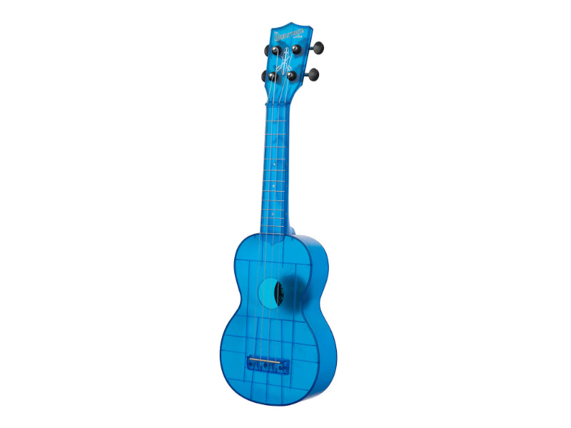 Kala KA-WMT-BL-S Cobalt Blue Transparent Soprano Waterman Ukulele