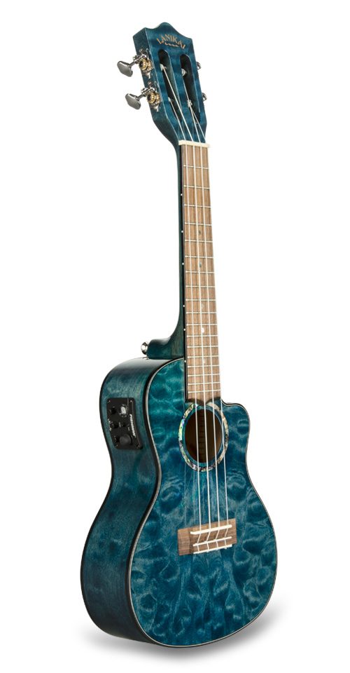 Lanikai QM-BLCEC Concert Electro Cutaway (Blue)