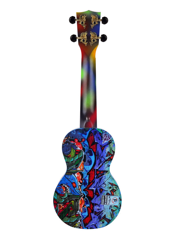 Mahalo Soprano Ukulele Graffiti design