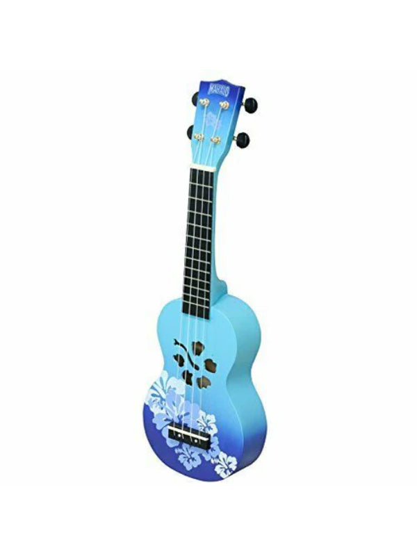 Mahalo Soprano Ukulele Hibiscus Blue