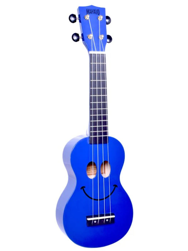 Mahalo Ukulele Art Design Smile Blue