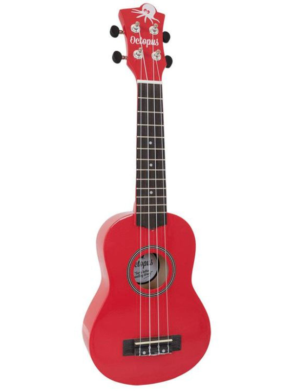 Octopus metallic series soprano ukulele Red