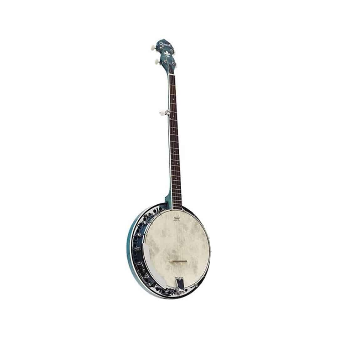 Ozark 5 String Banjo Transparent Finish Blue