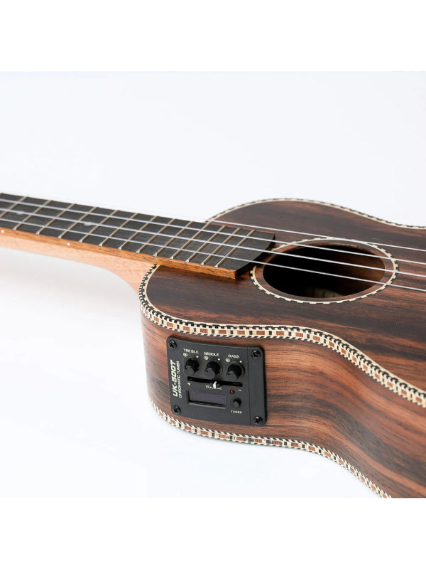Snail UKC-E498EQ Electro-acoustic Ebony Concert Ukulele