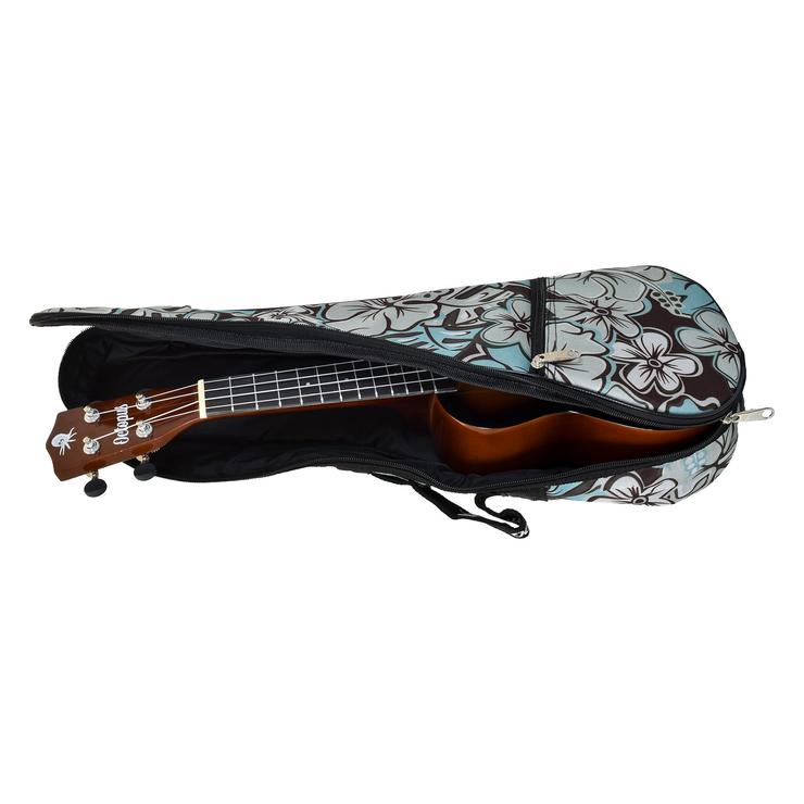 Octopus soprano ukulele bag ~ Hibiscus surf