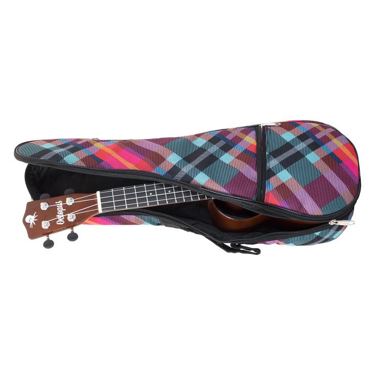 Octopus soprano ukulele bag ~ Tartan fusion