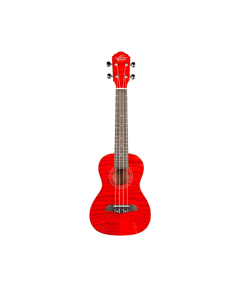 Oscar Schmidt OU2TFTBL-A-U Tenor Ukulele Flame Mahogany Transparent Red