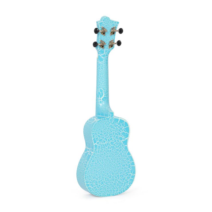 Octopus Academy soprano ukulele ~ Crackle light blue & white crackle