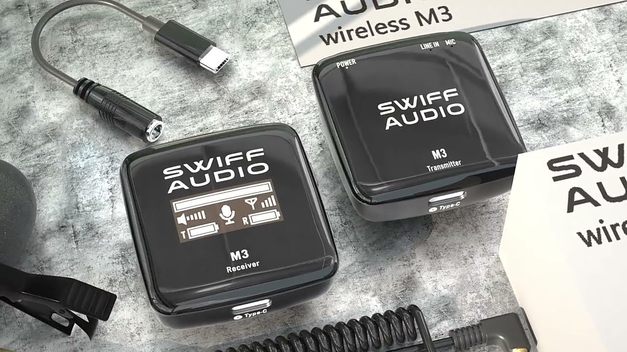 Swiff M3 Wireless Lavalier Microphone System Transmitter Podcasting Microphone