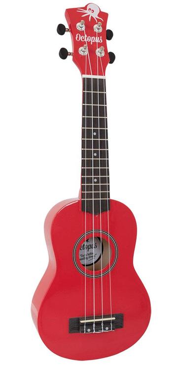 Octopus metallic series soprano ukulele Red