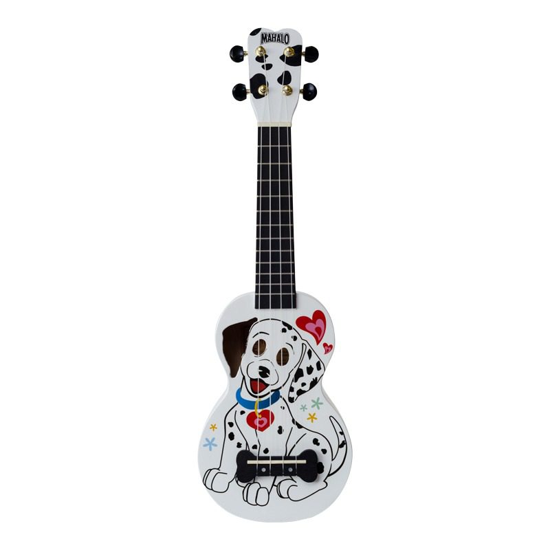 Mahalo Soprano Ukulele Dalmatian With Bag