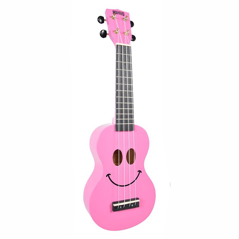 Mahalo Soprano Ukulele Art Design Smile Pink With Bag Ukeuniverse
