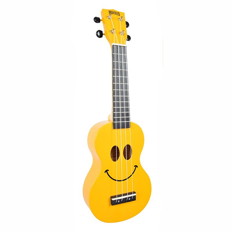 Mahalo Soprano Ukulele Art Design Smile Yellow