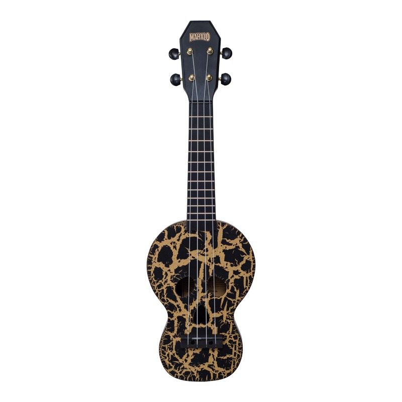 Mahalo Soprano Ukulele Skull Design Black