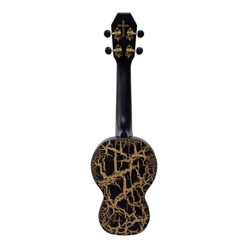 Mahalo Soprano Ukulele Skull Design Black