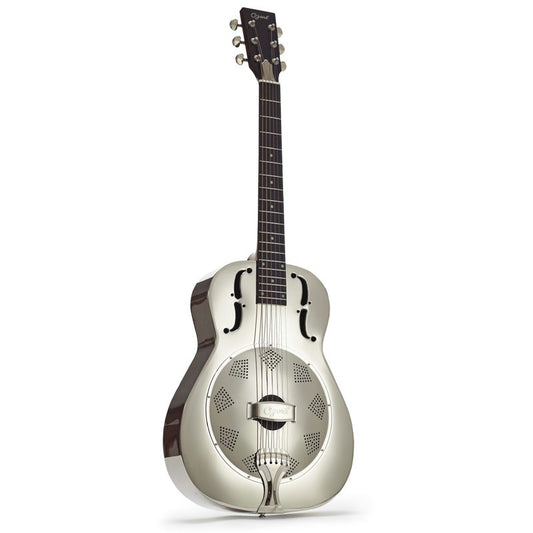 Ozark resonator guitar, nickel plated