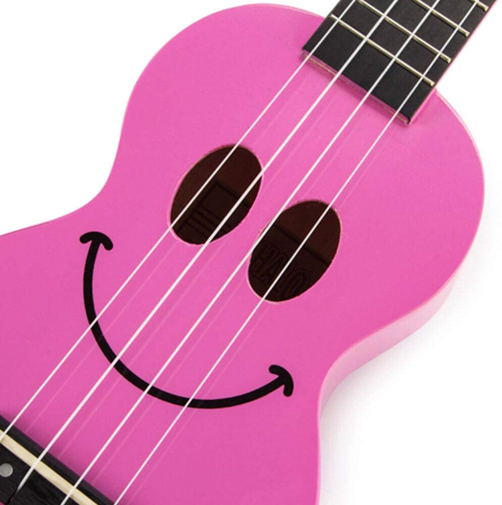 Mahalo Soprano Ukulele Art Design Smile Pink With Bag