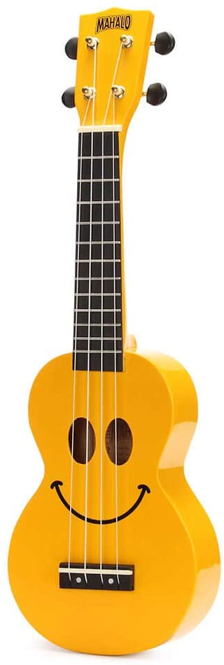 Mahalo Soprano Ukulele Art Design Smile Yellow