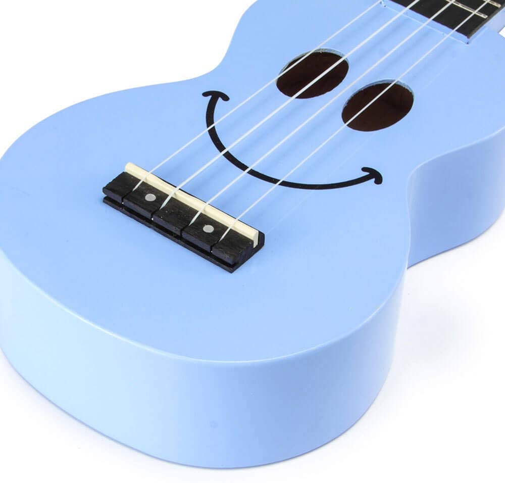 Mahalo Soprano Ukulele Art Design Smile Light Blue With Bag