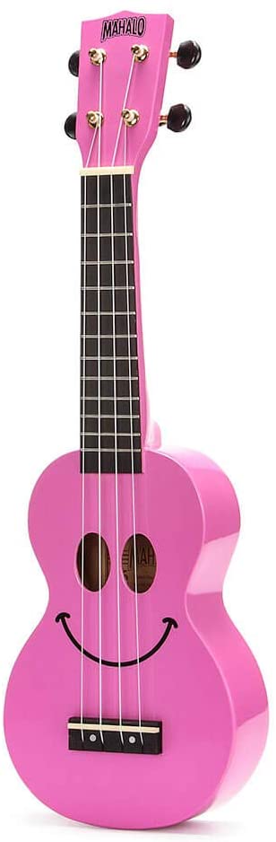 Mahalo Soprano Ukulele Art Design Smile Pink With Bag