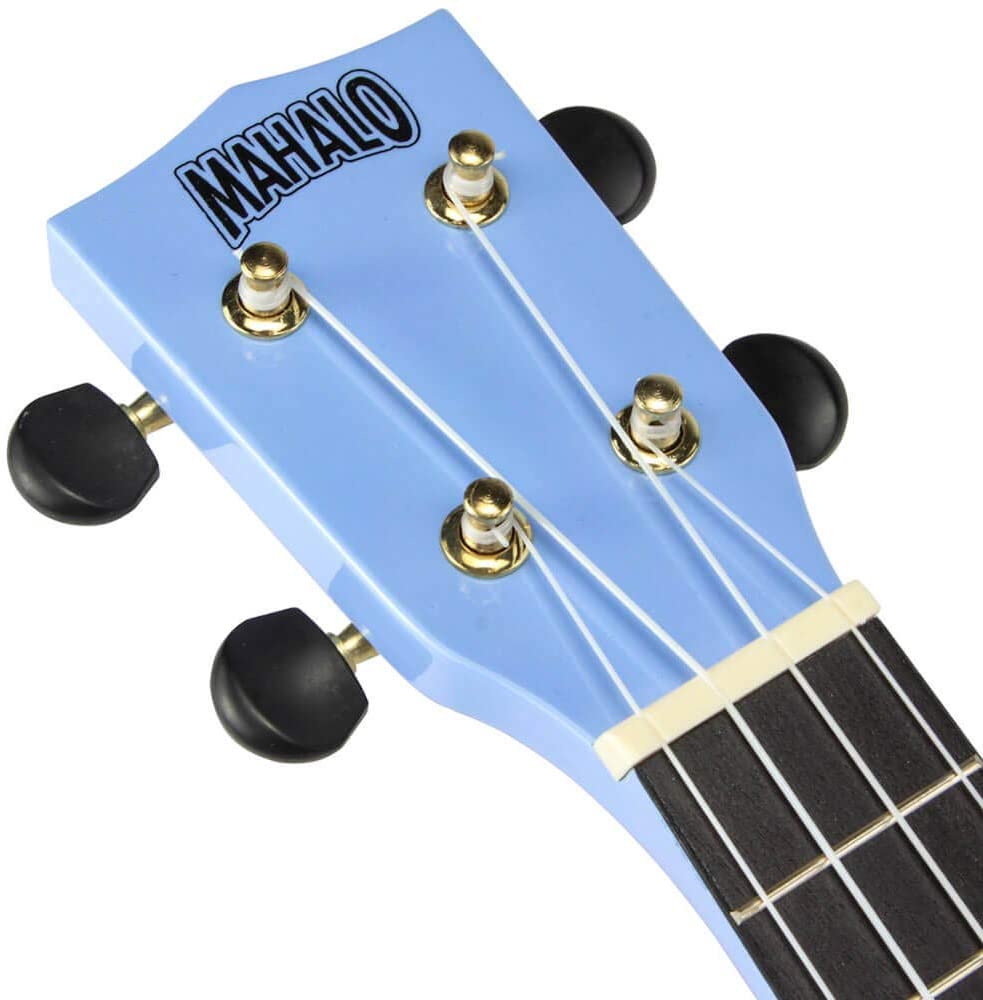 Mahalo Soprano Ukulele Art Design Smile Light Blue With Bag