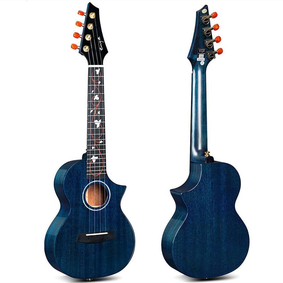 Enya EUT-M6 Blue All Solid Mahogany Tenor Ukulele