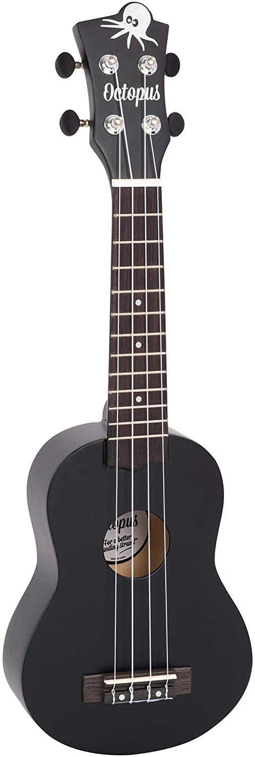 Octopus metallic series soprano ukulele Black