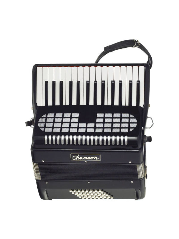 Chanson accordion 48 bass Black(7147BK)