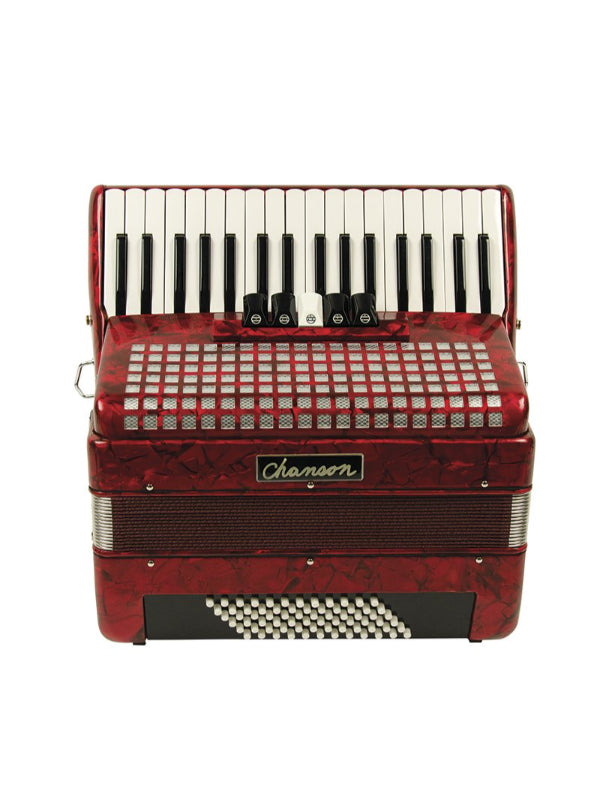 Chanson accordion 72 bass red (7148)