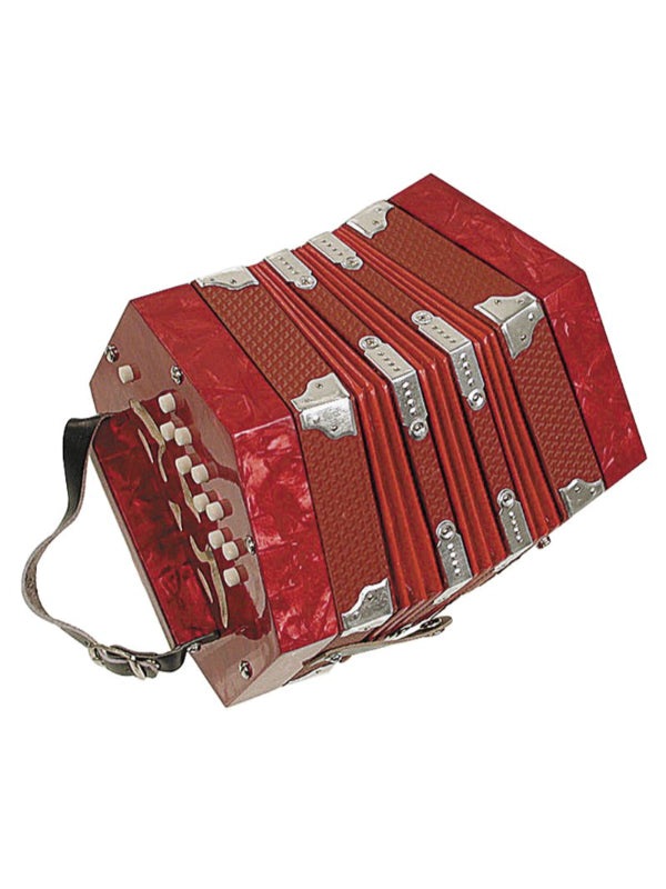 Concertina 40 reeds, red pearl finish