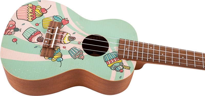 Flight AUC33 Art Concert Ukulele Cupcake