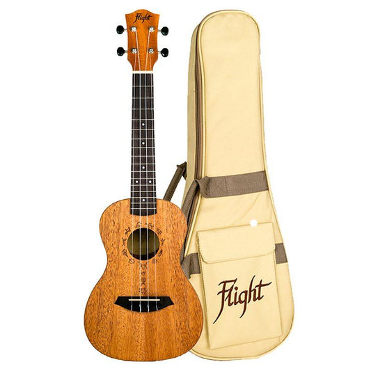 Flight DUC373 Concert Ukulele African Mahogany With Bag