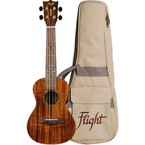 Flight DUC445 Concert Acacia Ukulele With Bag