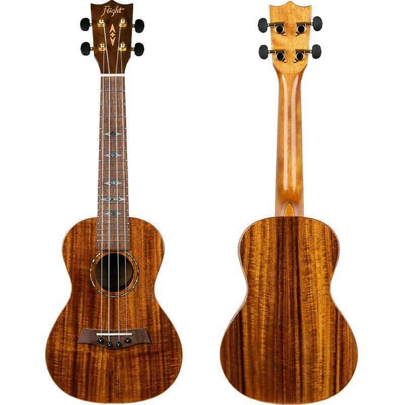 Flight DUC445 Concert Acacia Ukulele With Bag