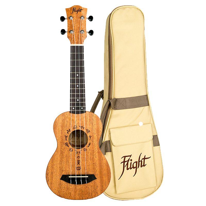 Flight DUS371 Soprano Ukulele African Mahogany