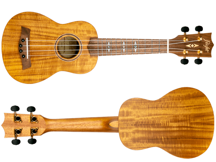 Flight DUS440 Soprano Acacia Ukulele With Bag